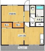 須賀ハイツの間取り画像