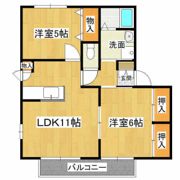 ブライトガーデン南D棟の間取り画像