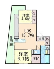 Grandes Fleurs ISHIBASHIの間取り画像