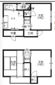 貸家 豊中市箕輪の間取り画像