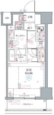 クレヴィスタ横浜関内Ⅱの間取り画像