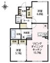 ボヌール別所の間取り画像
