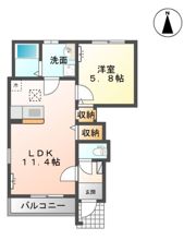 リバティコート H＆MⅡの間取り画像