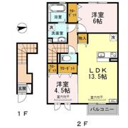 D-room西荒屋 B棟の間取り画像