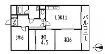 ラポール原田の間取り画像