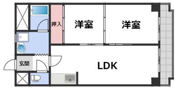 難波リーガルハウスの間取り画像