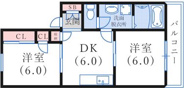 大倉山ハイツA棟の間取り画像