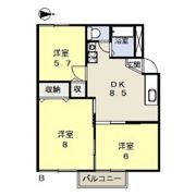 コーポ山陽C棟の間取り画像
