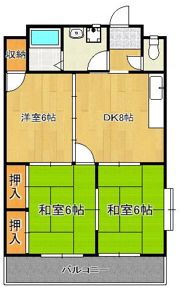 グッタープラッツ緑ヶ丘2番館の間取り画像