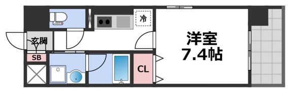 ボーベル玉造の間取り画像