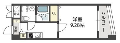 モンサンミッシェル北浜の間取り画像