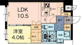 ミラージュパレス新梅田Cielo（シエロ）の間取り画像