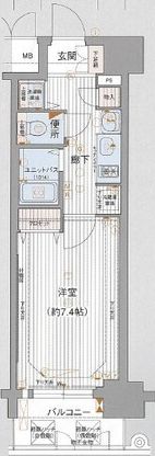 プレサンス心斎橋リベルタの間取り画像