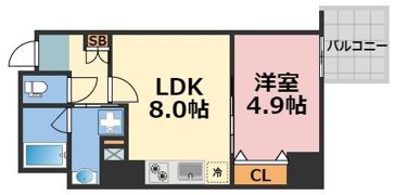 RISING MAISON 本町橋（旧名称：レオンコンフォート本町橋）の間取り画像