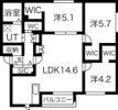 クラージュ北広島の間取り画像