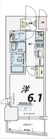 エステムコート神戸元町IIブリーズの間取り画像