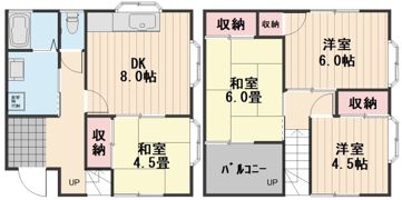 メゾネット花尻の間取り画像