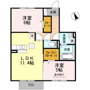 モラン角木Bの間取り画像