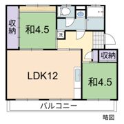 釈尊寺第一住宅5号棟の間取り画像