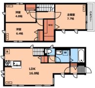 北野4丁目戸建賃貸住宅の間取り画像