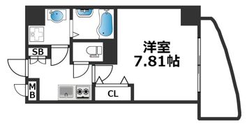 Luxe難波WESTの間取り画像