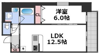 ラクラス本町東の間取り画像