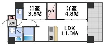 アーバネックス新町Ⅱの間取り画像