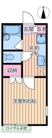 シャンブル春江Ⅴの間取り画像