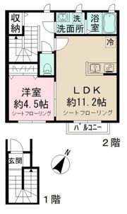 メゾン ド シャ ブランの間取り画像
