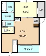 Uフラットの間取り画像