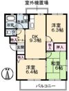 ヴィラージュ帆立 C棟の間取り画像