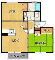 ファンテージ21 A棟(直方市植木)の間取り画像