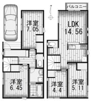 QLAZOさいたま市南区大谷口戸建 1号棟の間取り画像