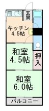 めぞんかもめの間取り画像