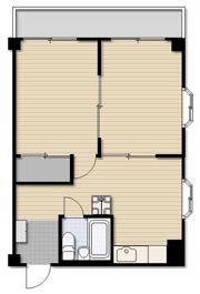 サンライフ橘の間取り画像
