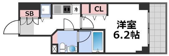 セイワパレス長堀南の間取り画像