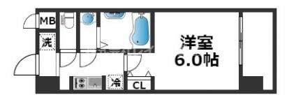 スプランディッド難波Ⅱの間取り画像
