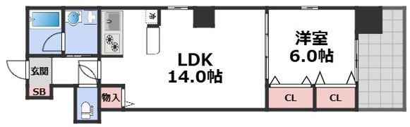 Broad阿倍野阪南町Residenceの間取り画像