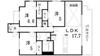 ソルレヴェンテ神戸中山手通の間取り画像
