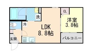 DOLCE VITA 池田(ドルチェ ヴィータ イケダ)の間取り画像