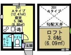 アンブランシュ大口Aの間取り画像