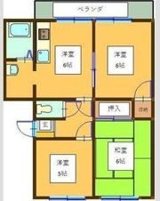 クレール金山B棟の間取り画像