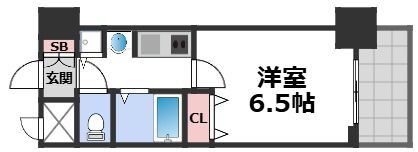 プレサンス難波リバーオアシスの間取り画像