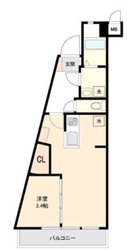 渋谷マンションの間取り画像