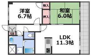 カサグランデ深江の間取り画像