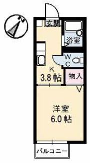 ゆうハイツの間取り画像