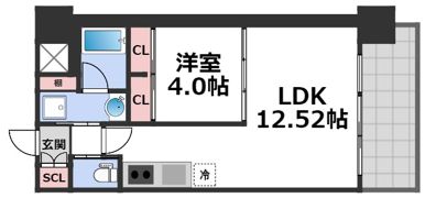 プレジオ八戸ノ里の間取り画像