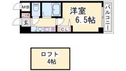 エステムコート神戸県庁前Ⅲフィエルテの間取り画像