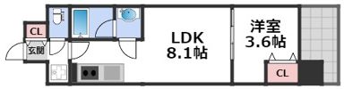 アーバネックス難波WESTの間取り画像