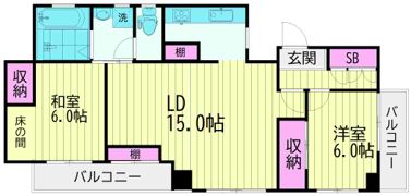 レジデンスオザキの間取り画像
